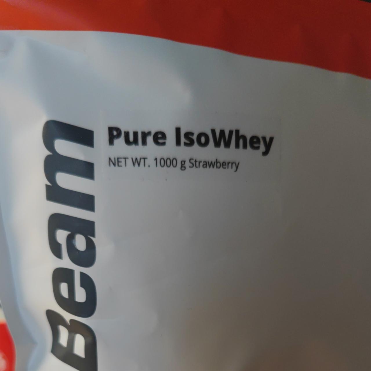 Fotografie - Pure IsoWhey Protein Strawberry GymBeam