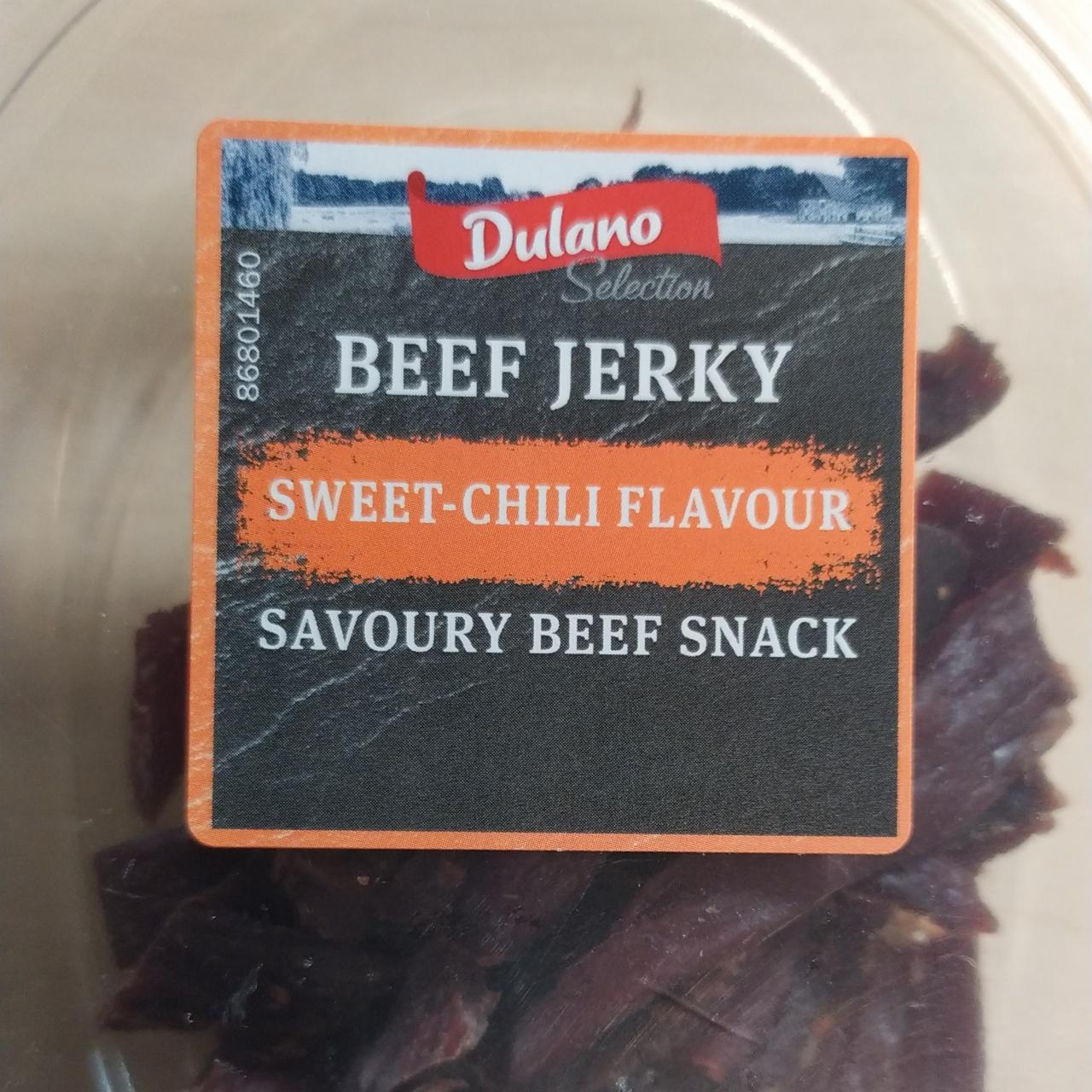 Fotografie - Beef jerky sweet-chili flavour savoury beef snack Dulano Selection