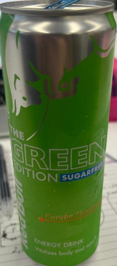 Fotografie - Energy drink green edition sugarfree redbull