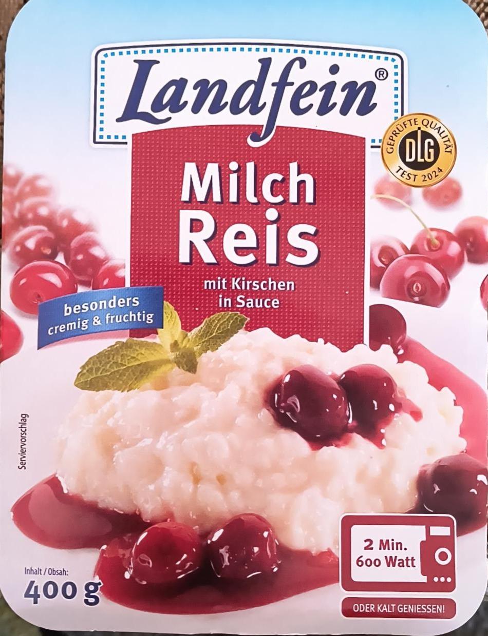 Fotografie - Milch Reis mit Kirschen in Sauce, besonders cremig & fruchtig Landfein