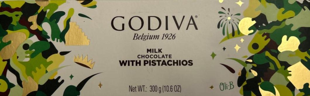 Fotografie - Milk chocolate with pistachios Godiva