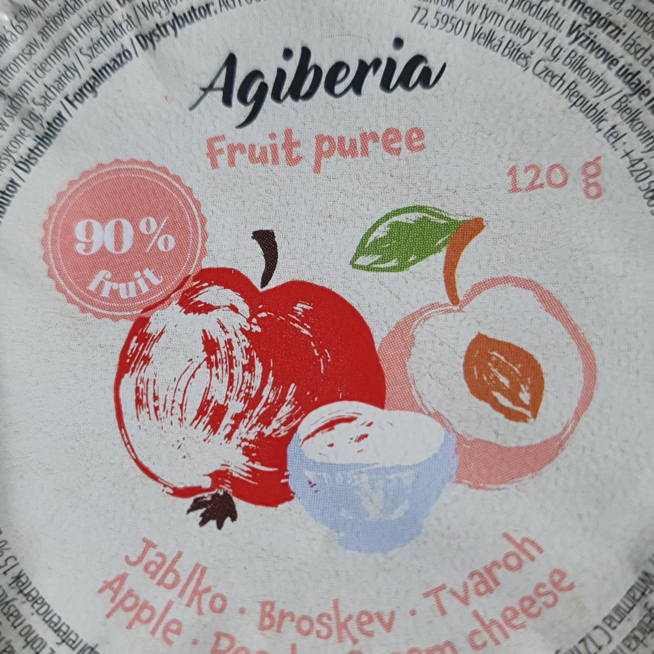 Fotografie - Fruit puree jablko broskev tvaroh Agiberia