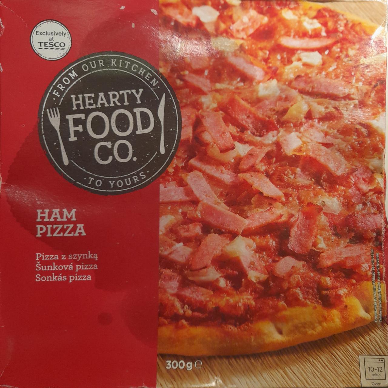 Fotografie - tesco ham pizza šunková pizza Hearty Food Co.