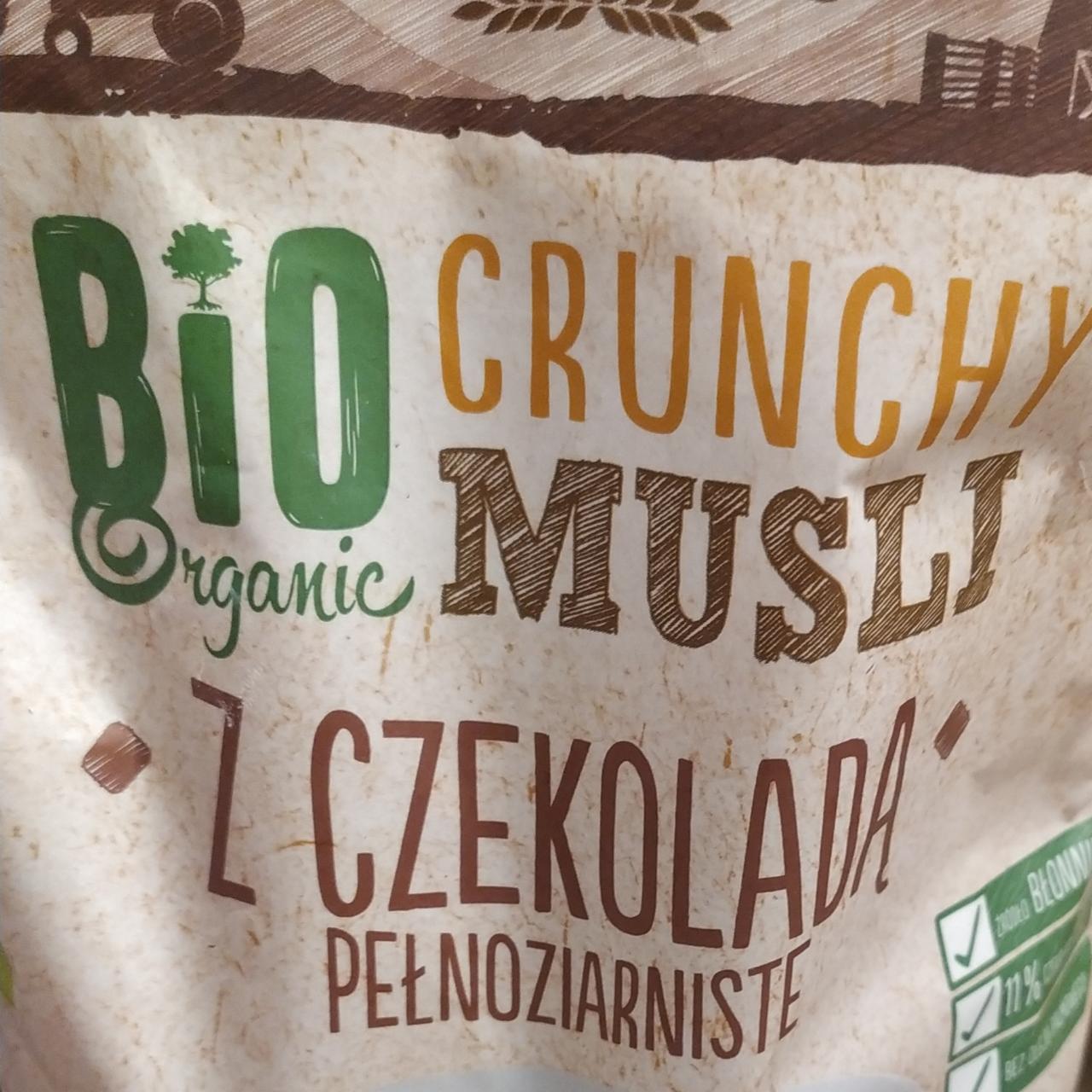 Fotografie - Bio organic crunchy musli z czekolada pelnoziarniste Crownfield