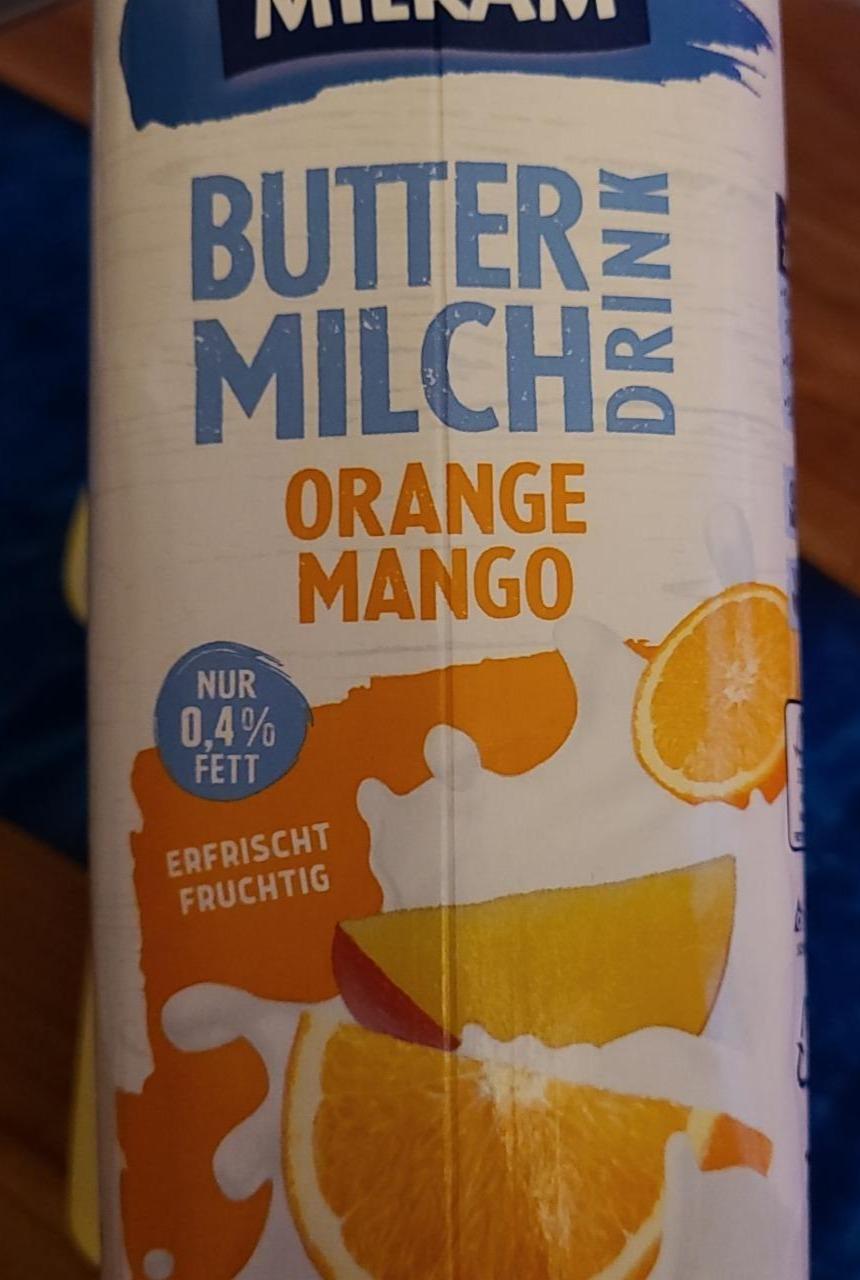 Fotografie - Buttermilch Drink Orange-Mango Milram