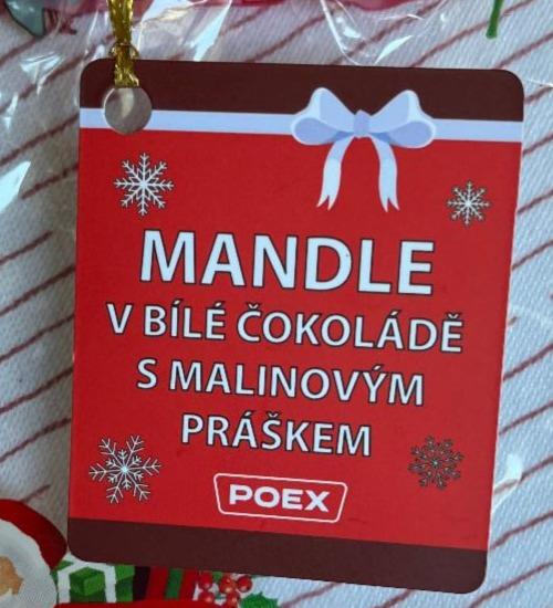 Fotografie - Mandle v bílé čokoládě s malinovým práškem Poex