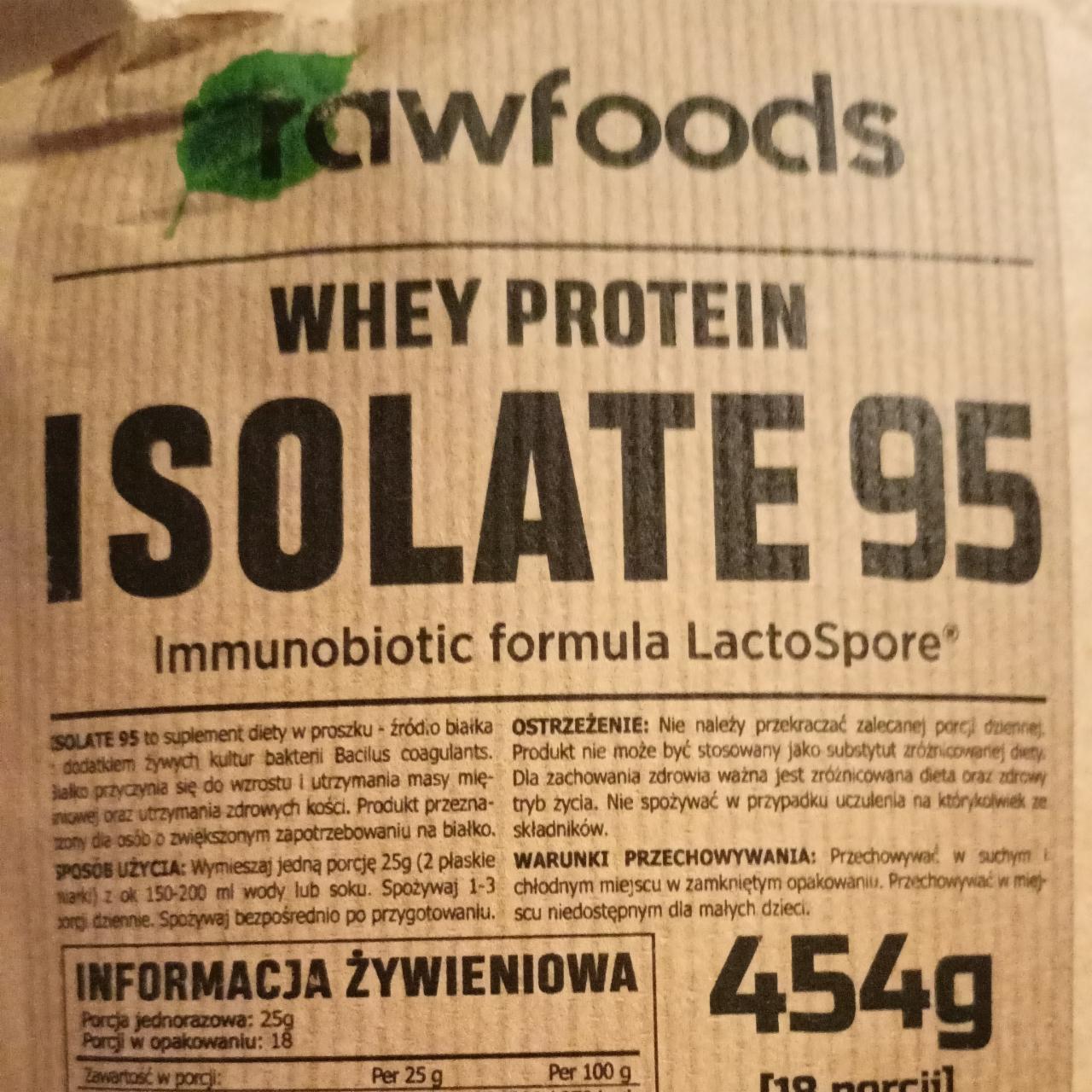 Fotografie - Whey protein isolate 95 pure natural Rawfoods