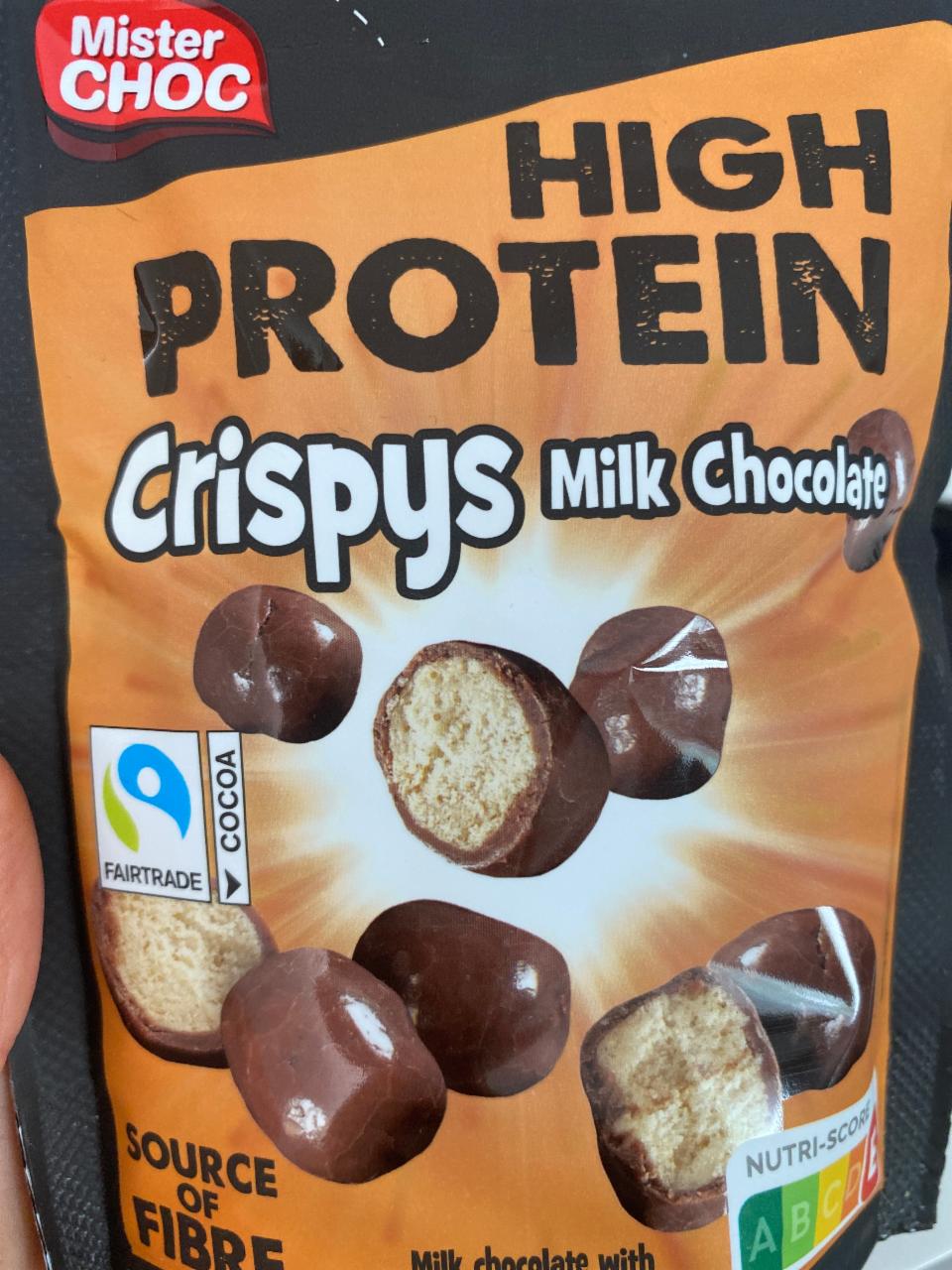 Fotografie - High Protein Crispys Milk Chocolate Mister Choc