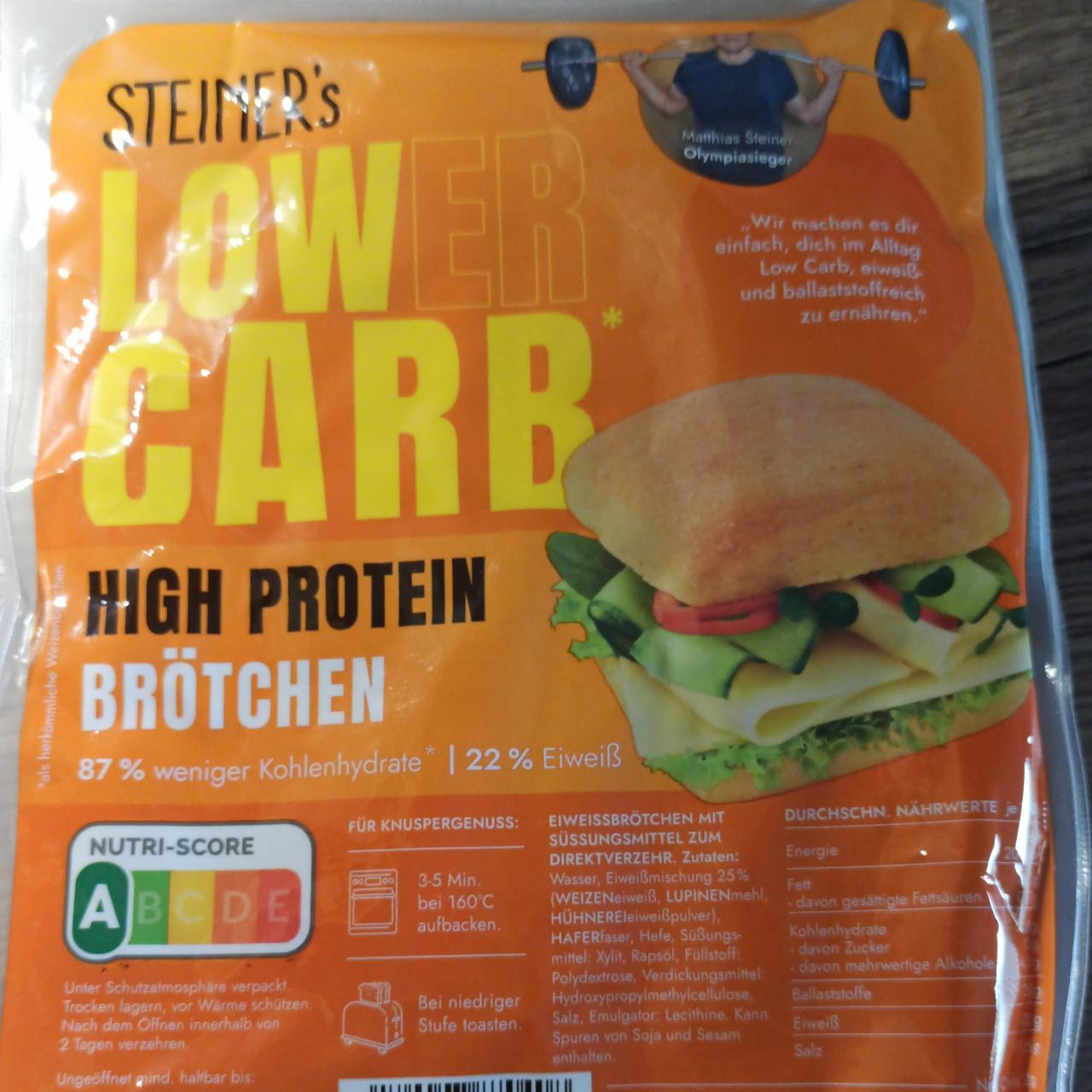 Fotografie - Lower carb high protein brötchen Steiner's