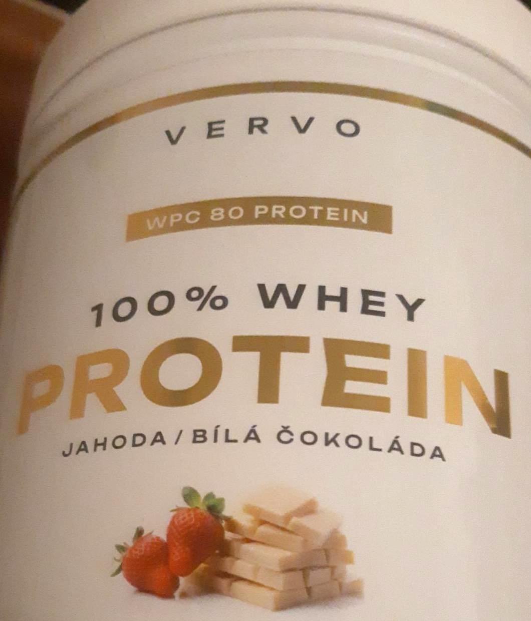 Fotografie - Whey protein jahoda a bílá čokoláda Vervo