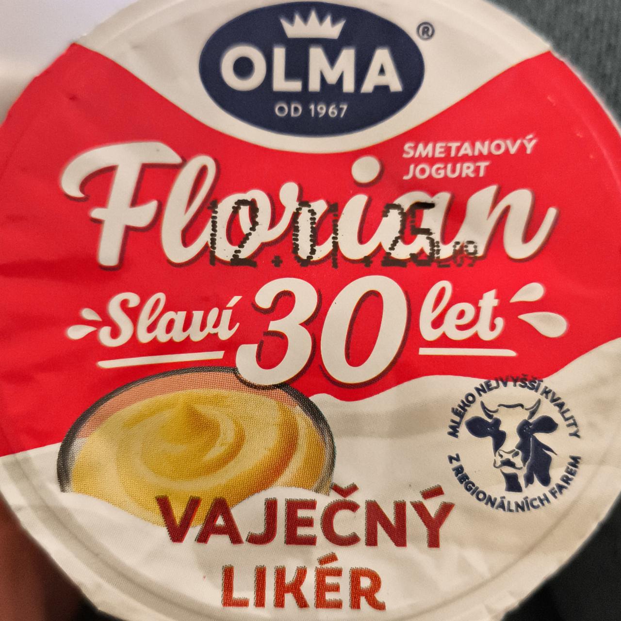 Fotografie - Florian smetanový jogurt vaječný likér Olma