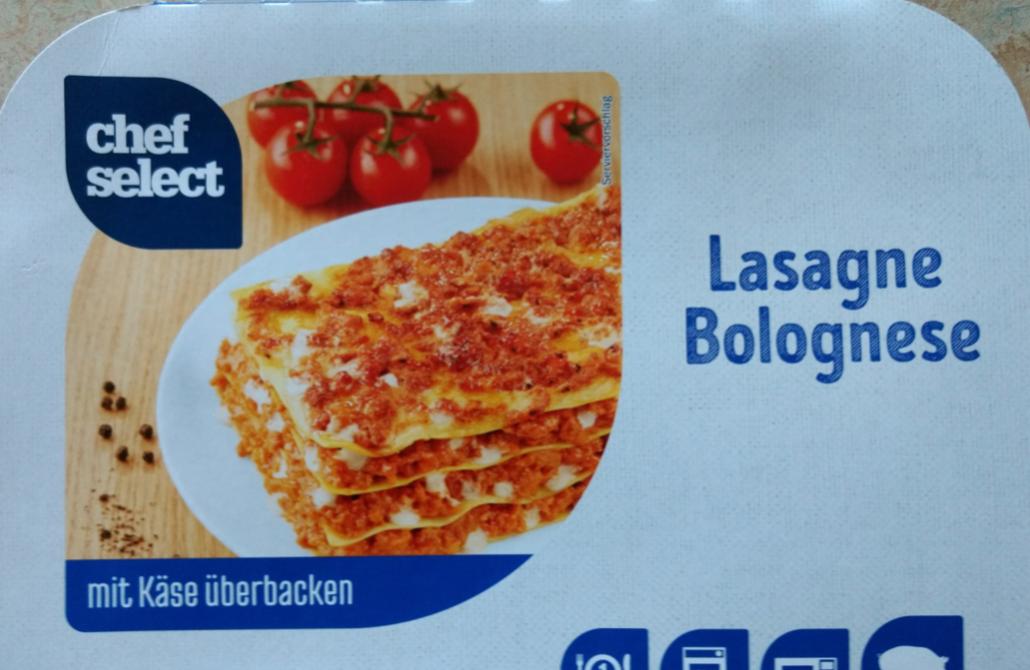 Lasagne kJ Trattoria Select Alfredo nutriční kalorie, a Chef - Bolognese hodnoty