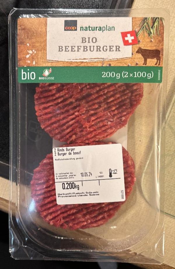 Fotografie - Bio Beefburger Coop Naturaplan