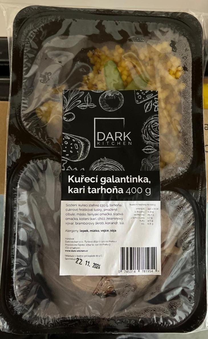 Fotografie - Kuřecí galantinka, kari tarhoňa Dark Kitchen