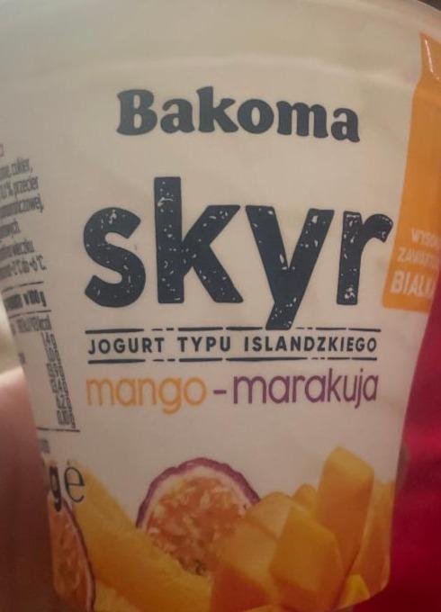 Fotografie - Skyr jogurt typu islandzkiego mango marakuja Bakoma