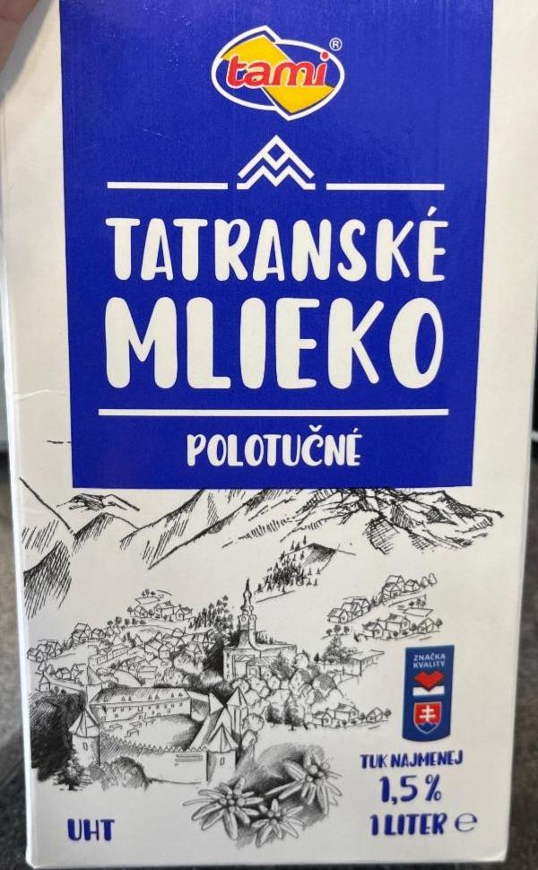 Fotografie - Tatranské mlieko polotučné 1,5% Tami