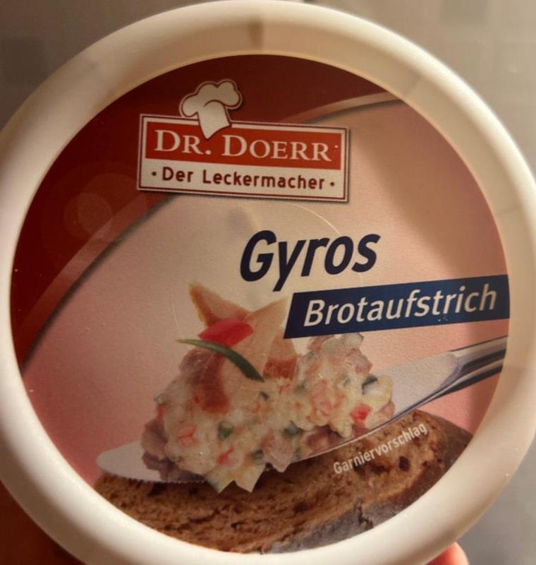 Fotografie - Gyros Brotaufstrich Dr. Doerr