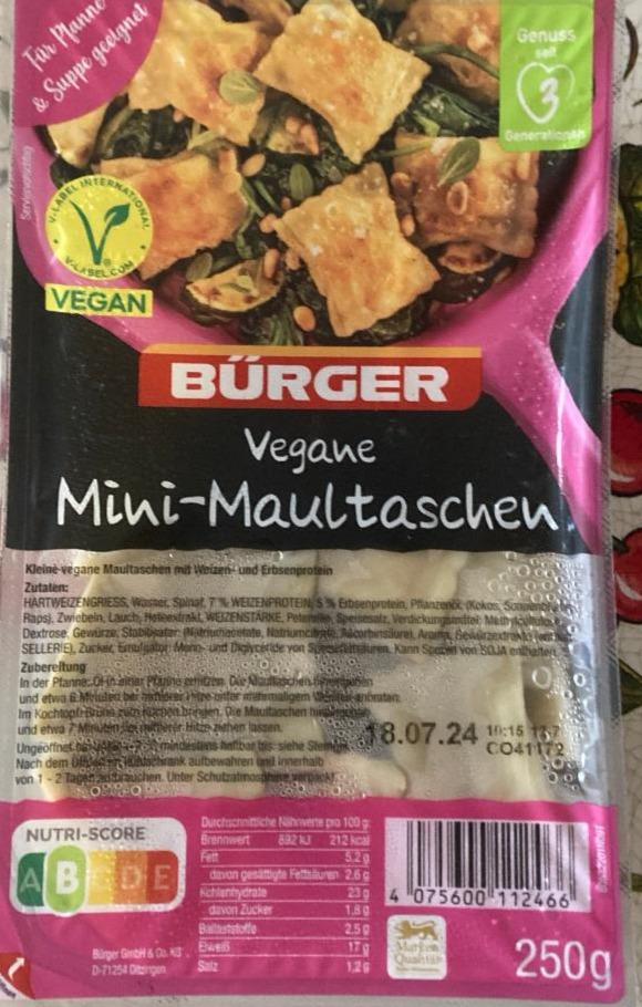 Fotografie - Vegane Mini-Maultaschen Bürger