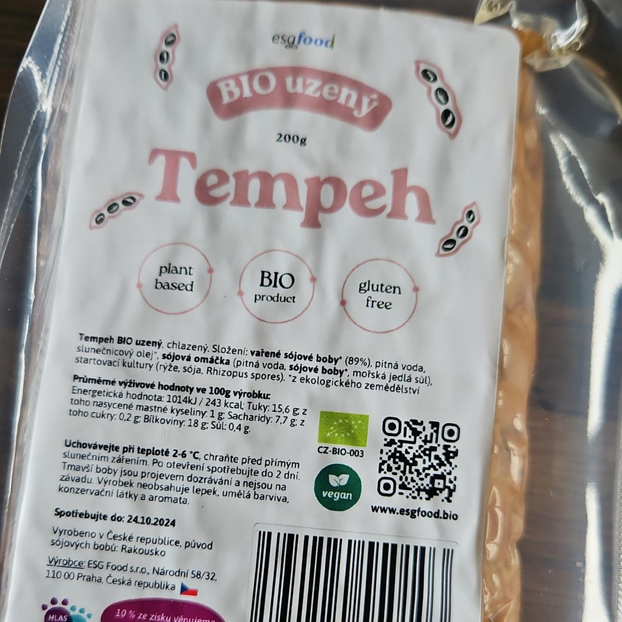 Fotografie - Bio uzený tempeh Esg food