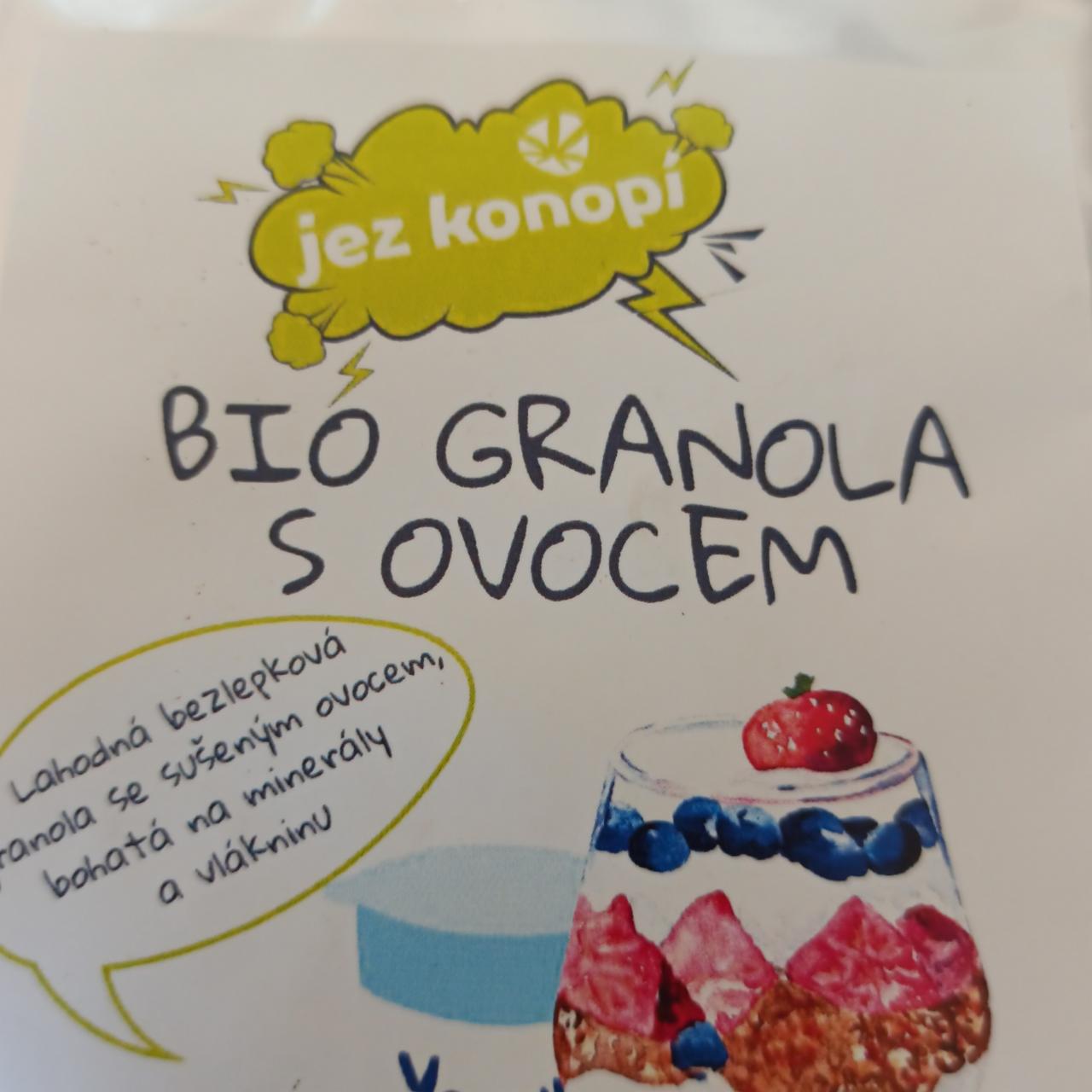 Fotografie - Bio granola s ovocem Jez konopí