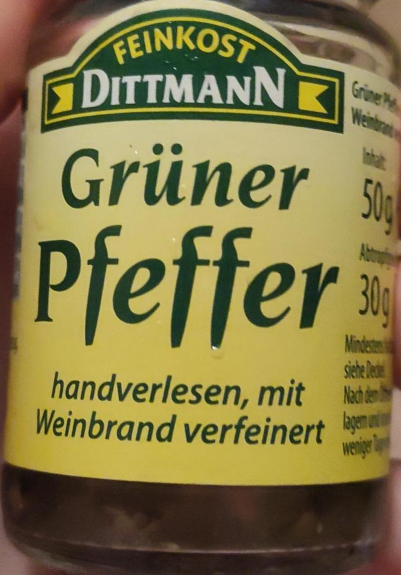 Fotografie - Grüner pfeffer handverlesen, mit weinbrand verfeinert Feinkost Dittmann