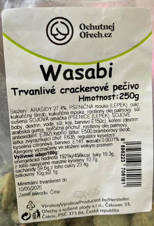 Fotografie - Wasabi trvanlivé crackerové pečivo Ochutnejorech.cz