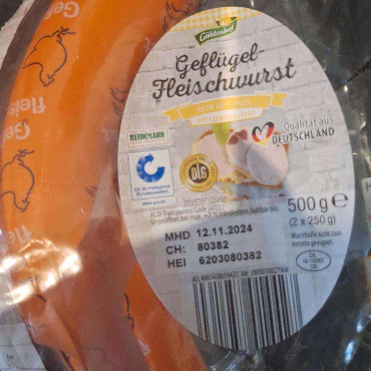 Fotografie - Geflügel fleischwurst Güldenhof