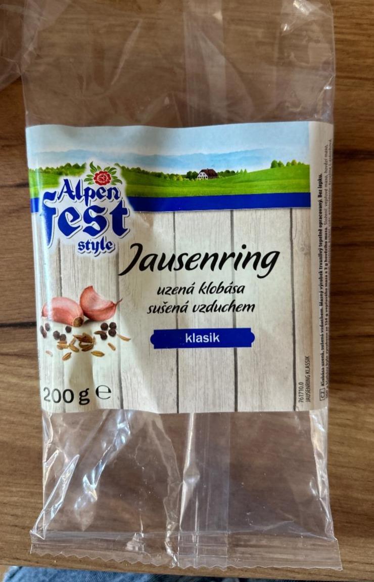 Fotografie - Jausenring uzená klobása sušená vzduchem klasik Alpen fest style