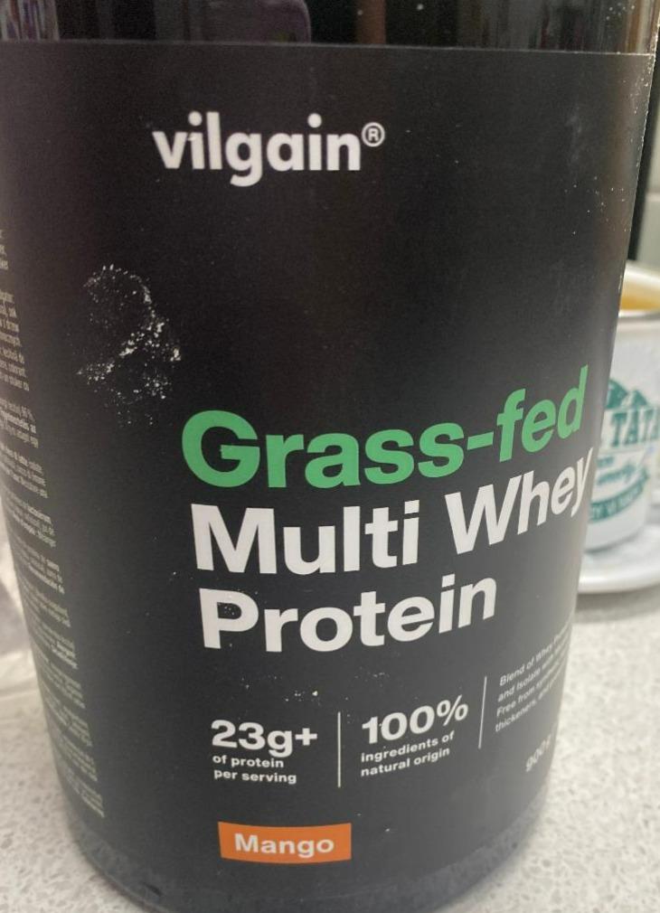 Fotografie - Grass - fed multi whey protein mango Vilgain