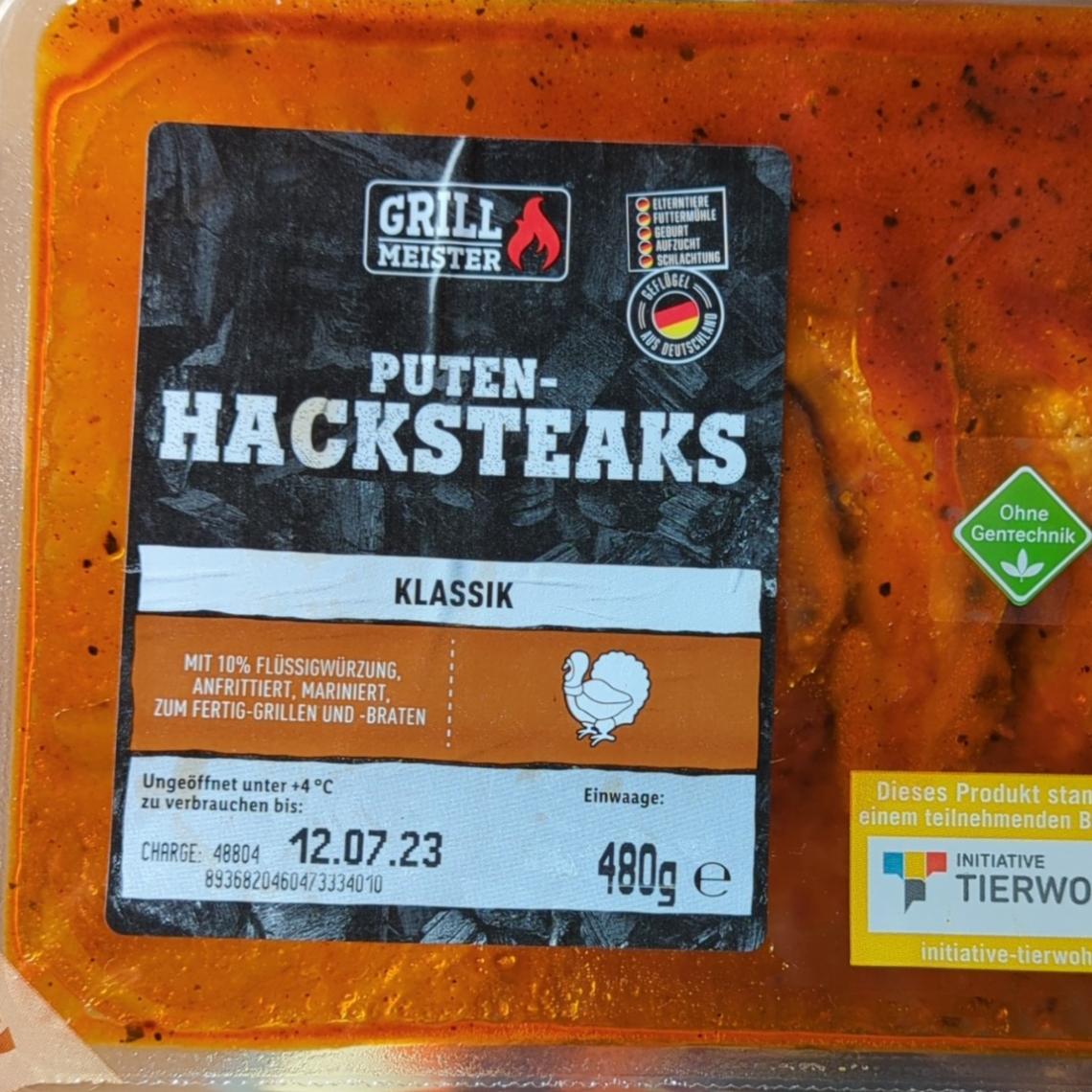 Puten-Hacksteaks Klassik Grill nutriční kJ Meister - hodnoty a kalorie