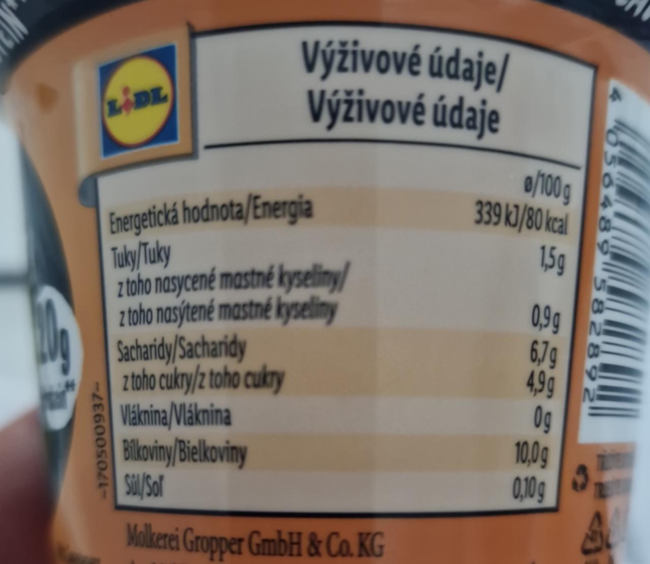 High Protein Pudding Caramel Flavour Milbona Kalorie Kj A Nutriční Hodnoty Kalorickétabulkycz 4285