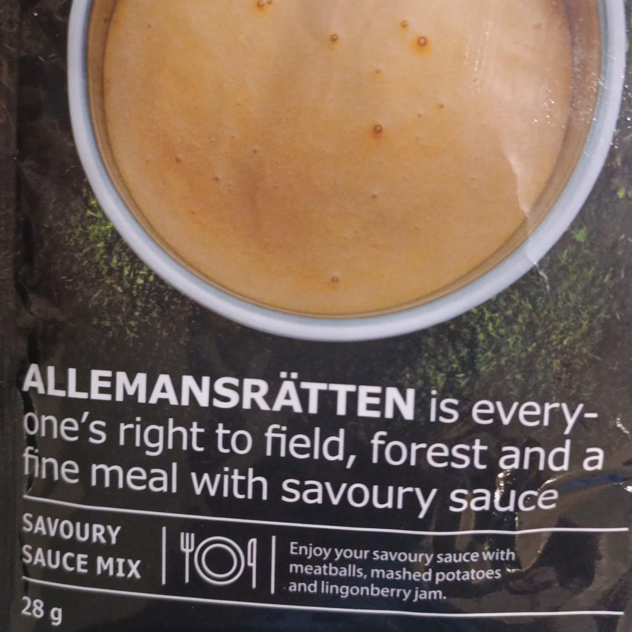 Fotografie - Allemansrätten savoury sauce mix Ikea