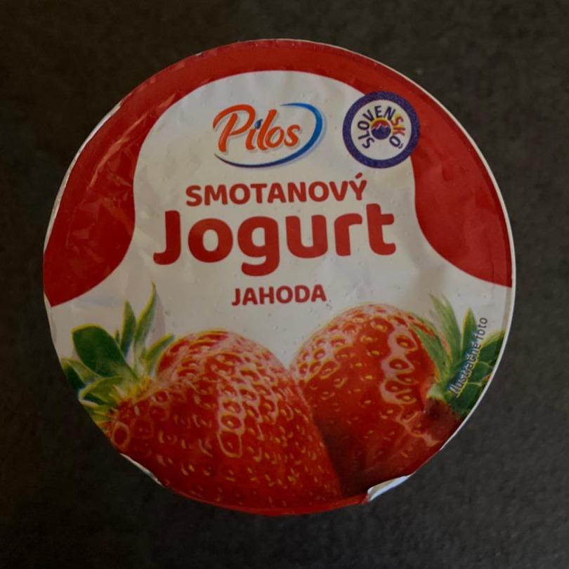 Fotografie - Jogurt smotanový Jahoda Pilos