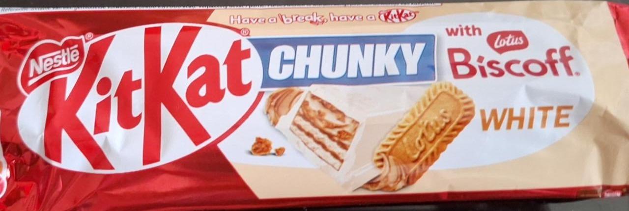 Fotografie - Kit Kat chunky with lotus biscoff white Nestlé