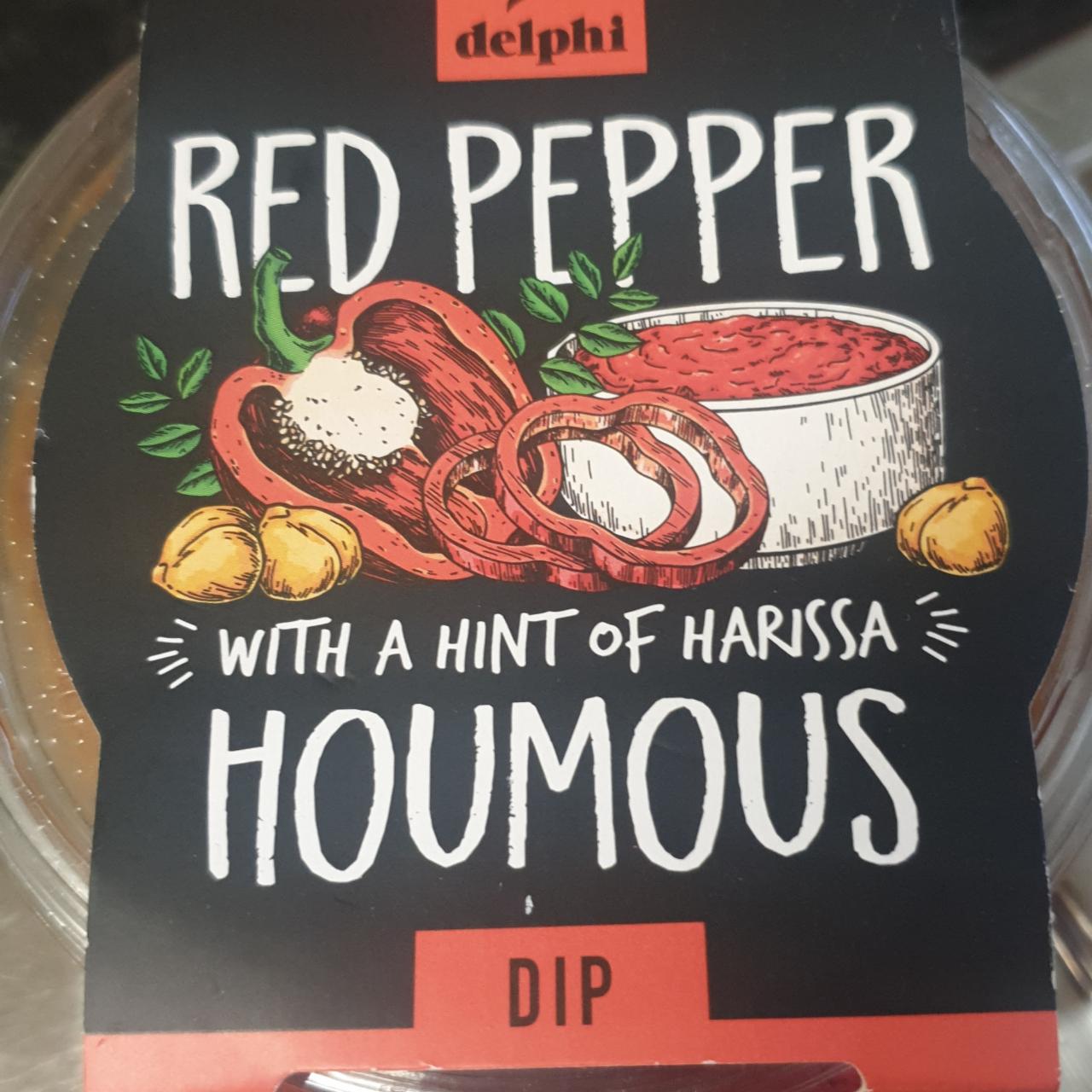 Fotografie - Red pepper with a hint of harissa houmous dip Delphi