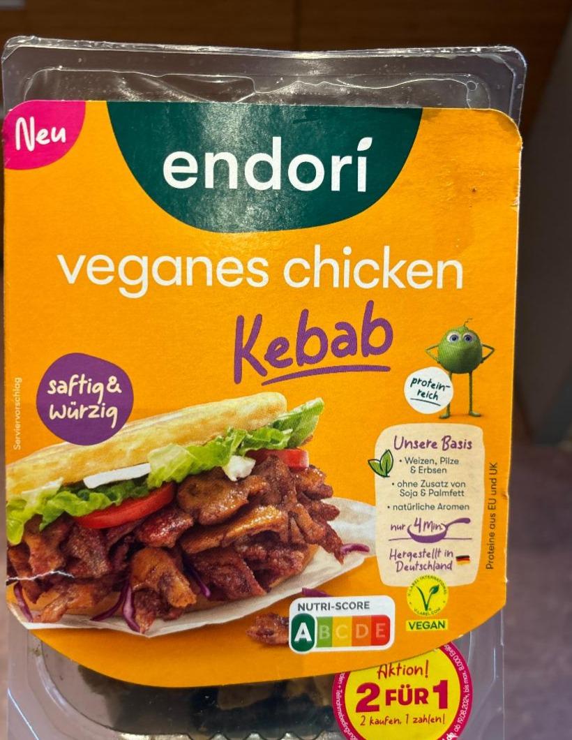 Fotografie - Veganes chicken kebab Endori