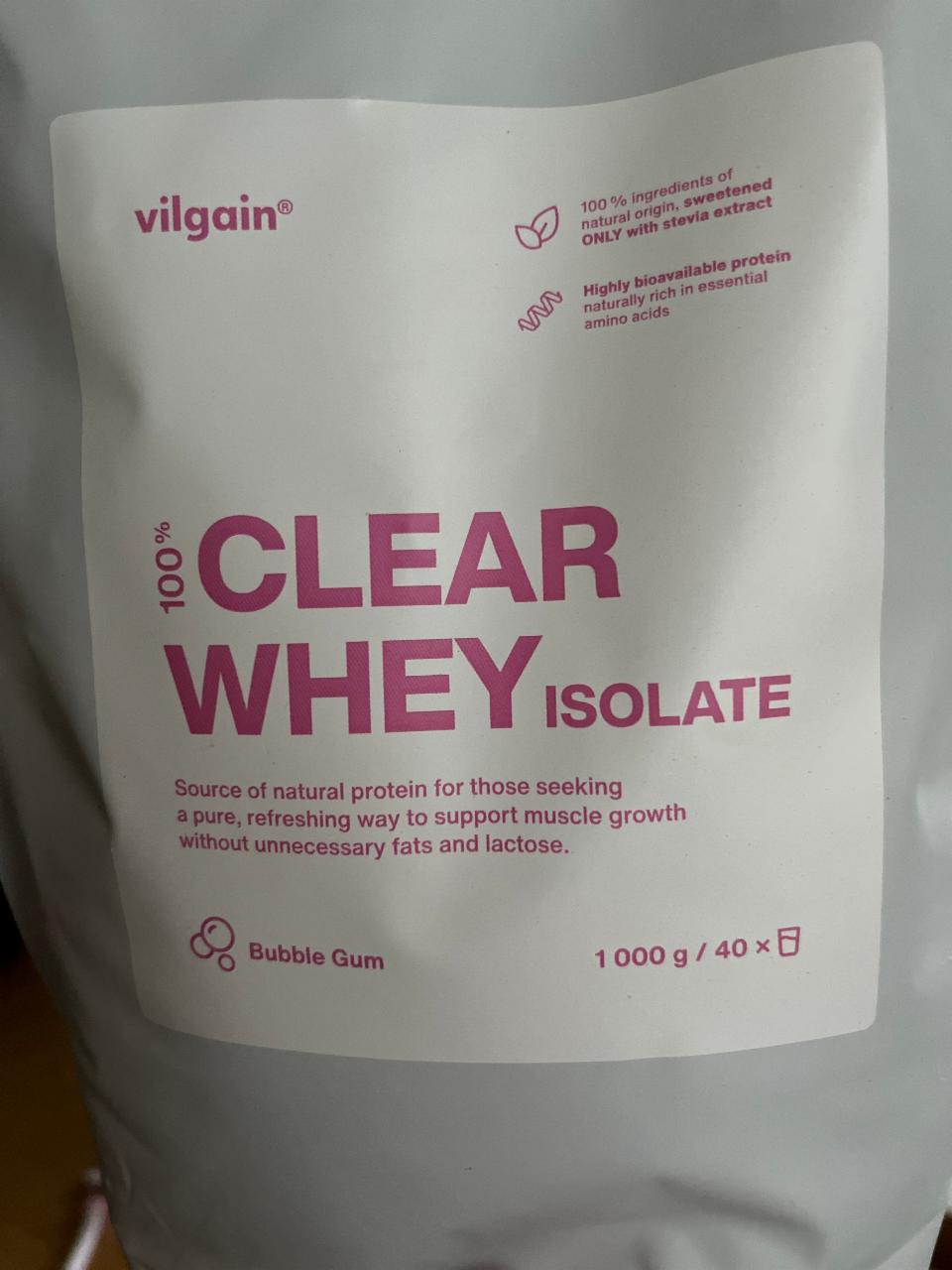 Fotografie - Clear whey isolate bubble gum Vilgain