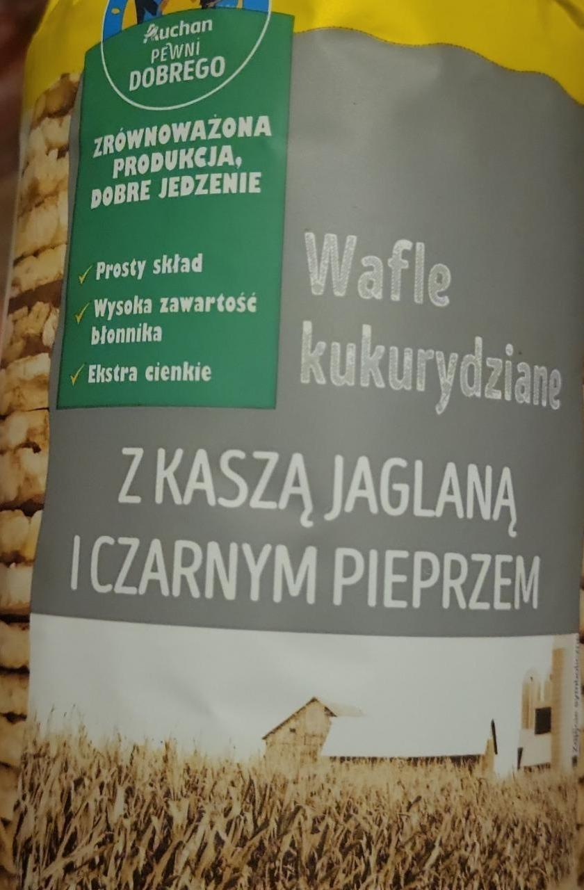 Fotografie - Wafle kukurydziane z kaszą jaglaną i czarnym pieprzem Auchan