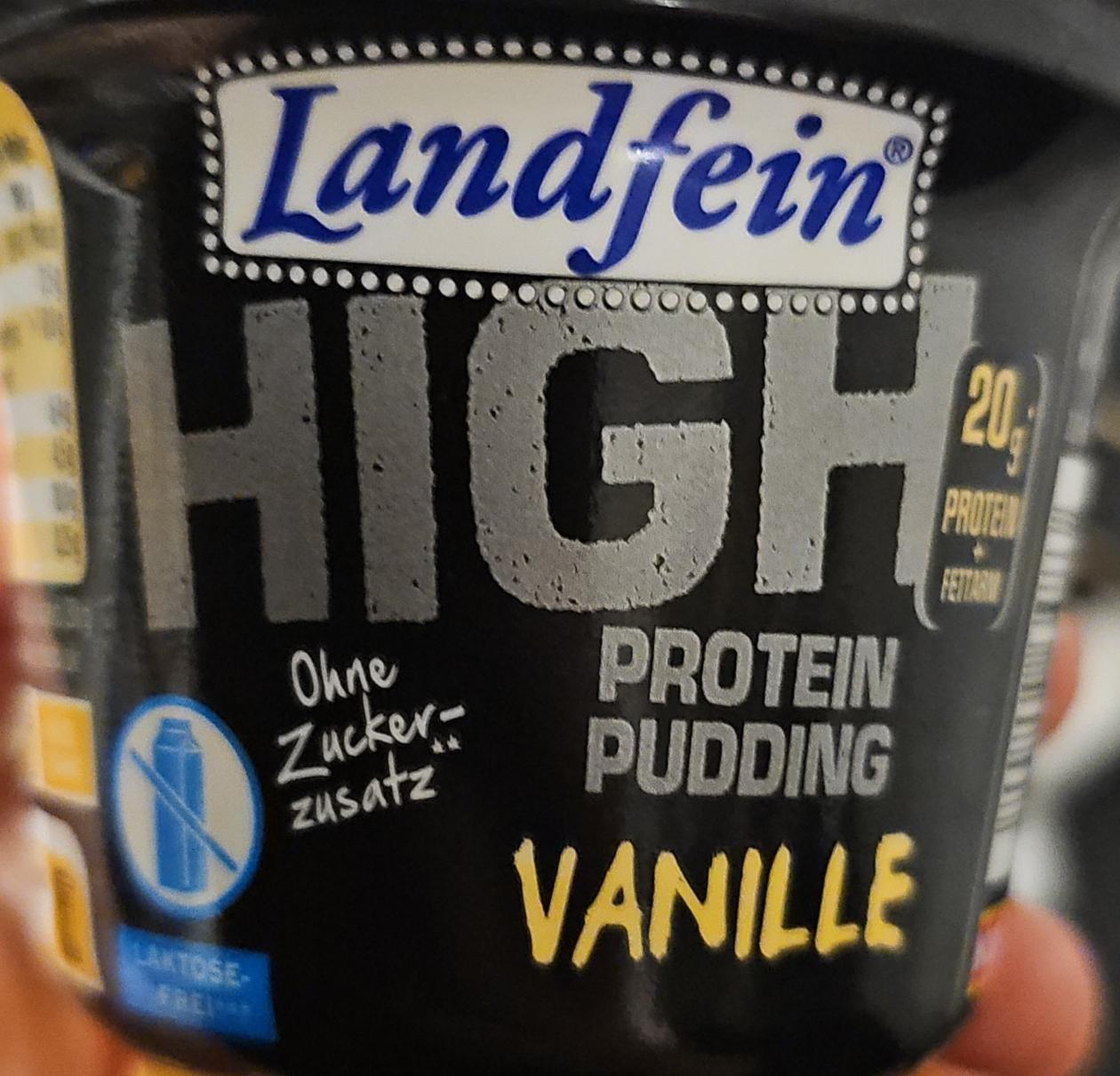 Fotografie - High protein pudding vanille Landfein