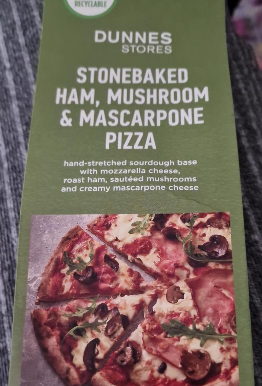 Fotografie - Stonebaked ham, mushroom & mascarpone pizza Dunnes stores