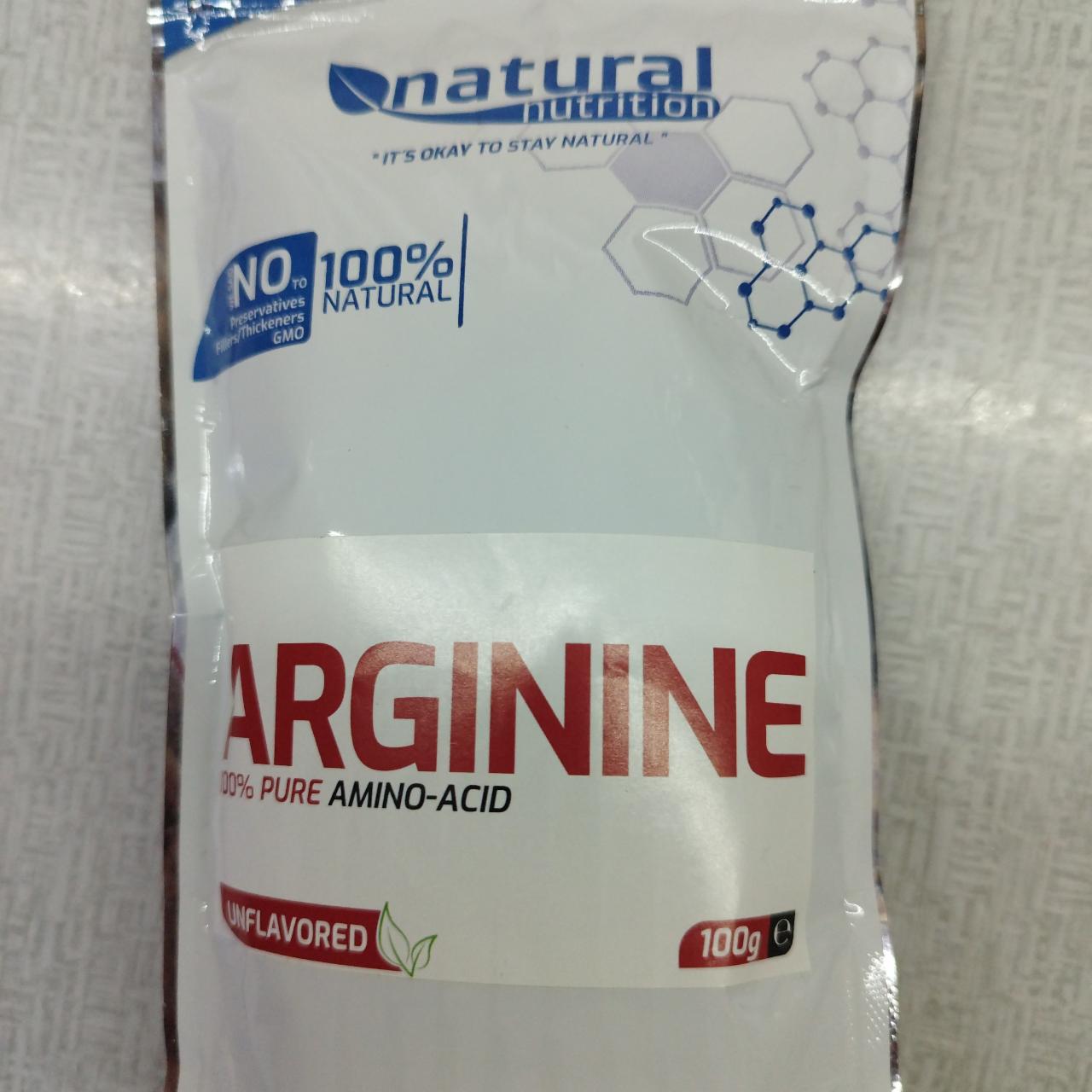 Fotografie - Arginine 100% pure amino-acid unflavored Natural Nutrition