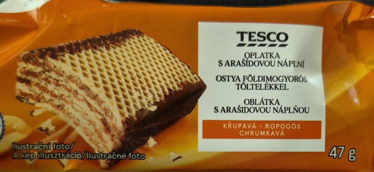 Fotografie - Oplatka s arašídovou náplní Tesco