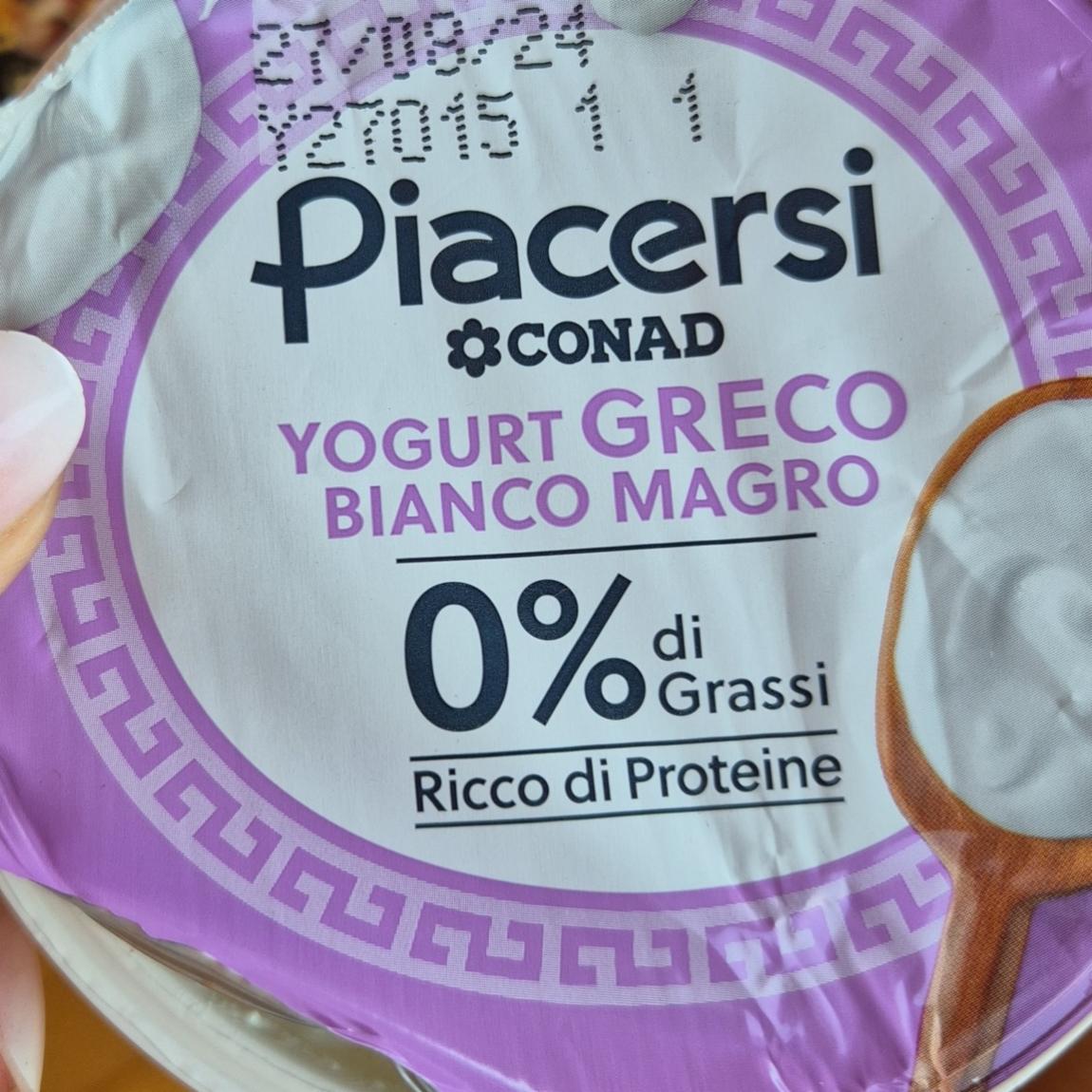 Fotografie - Yyogurt greco bianco magro Piacersi Conad