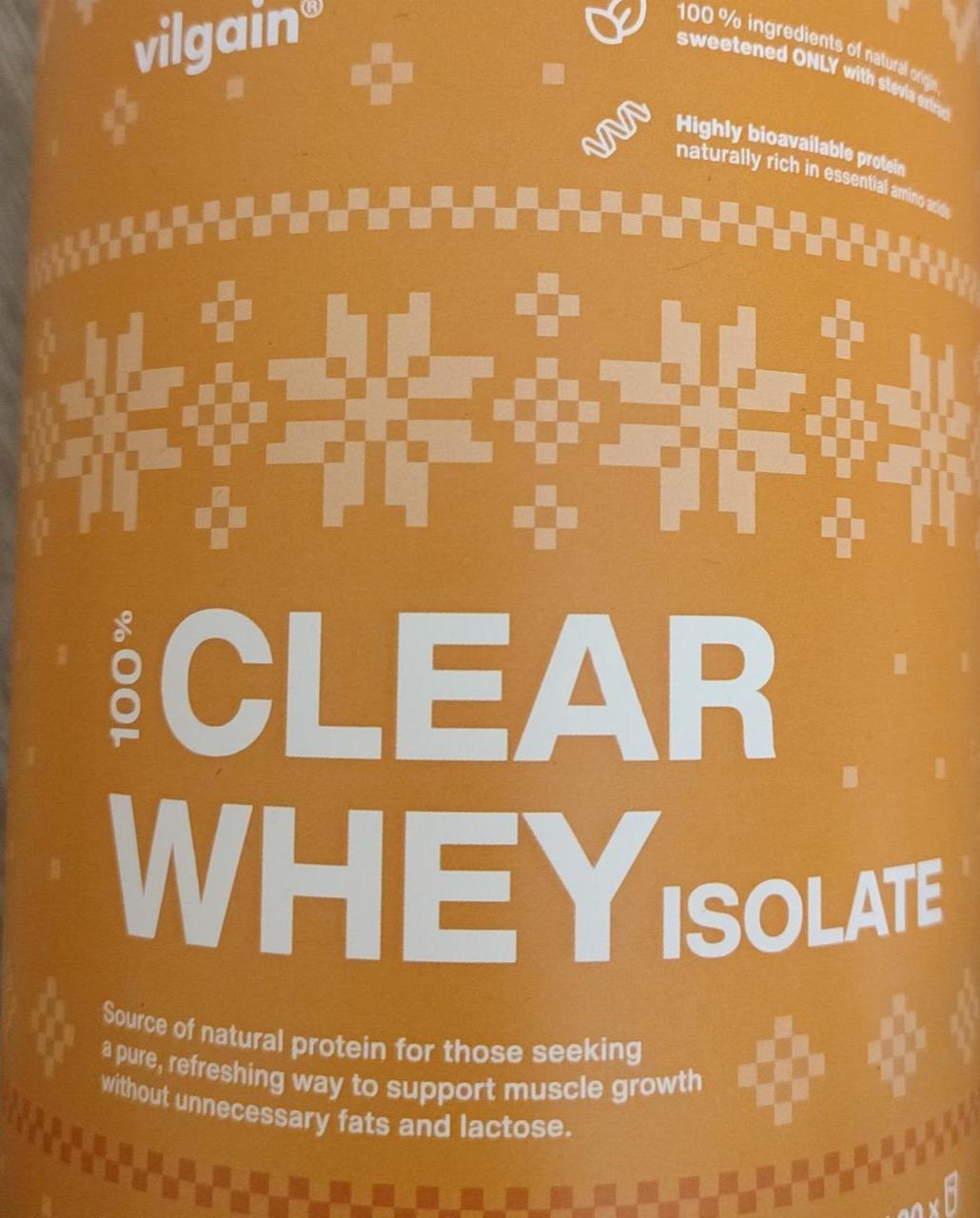 Fotografie - 100% clear whey isolate spiced orange Vilgain