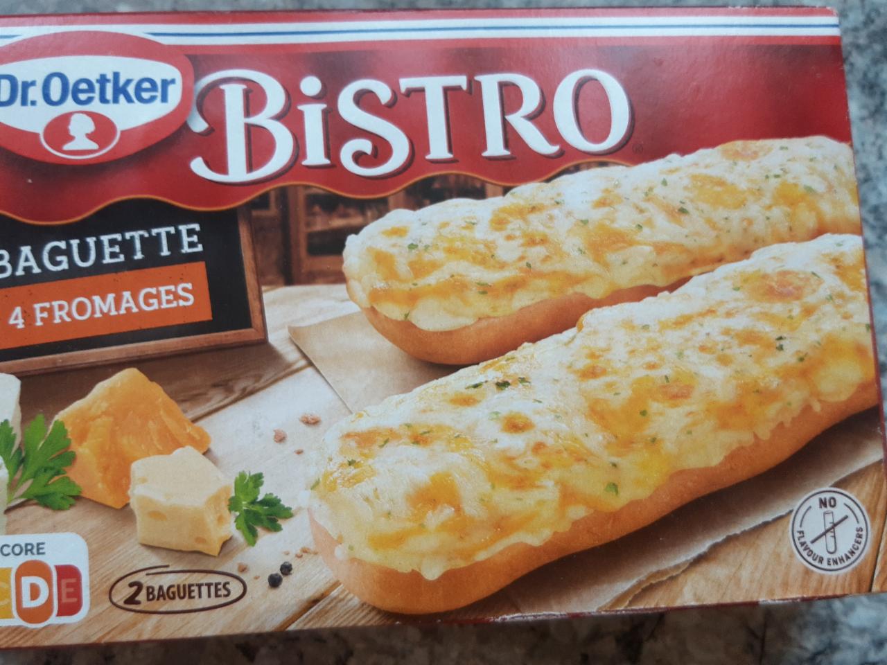 Bistro Baguette 4 fromages Dr.Oetker - kalorie, kJ a nutriční hodnoty