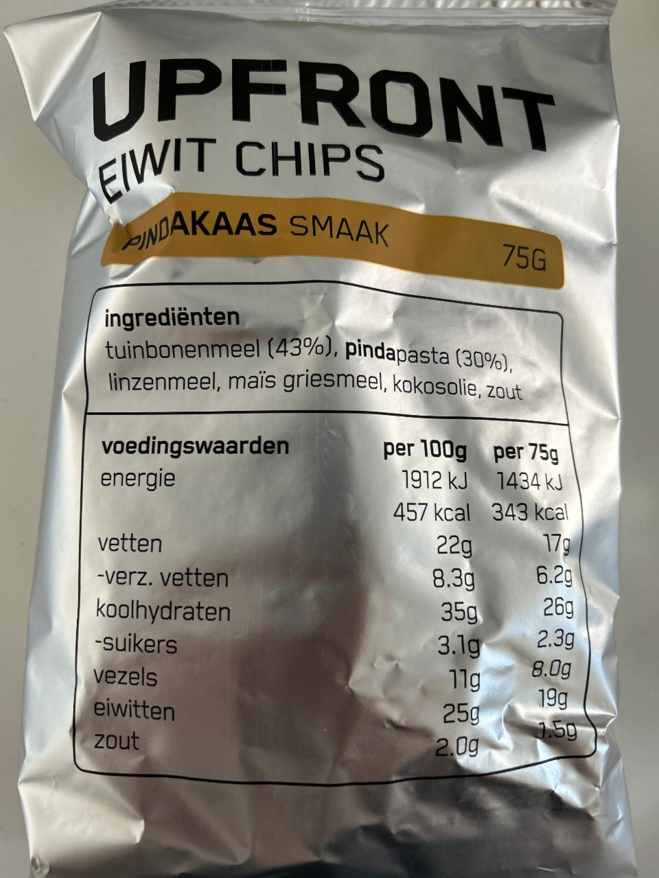 Fotografie - Eiwit chips pindakaas smaak Upfront