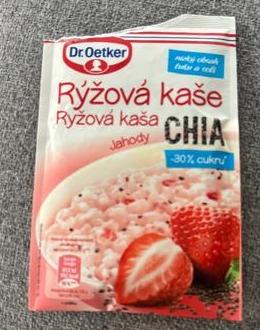 Fotografie - Rýžová kaše chia jahody -30% cukru Dr.Oetker