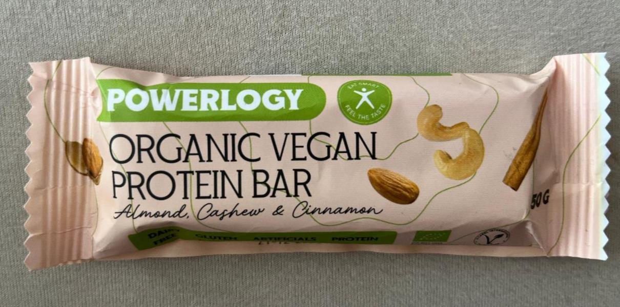 Fotografie - Organic vegan protein bar almond cashew & cinnamon Powerology