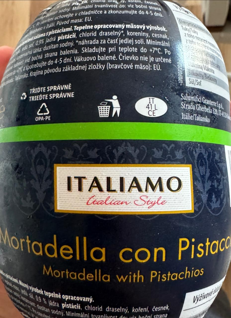 Fotografie - Mortadella con pistacchi Italiamo