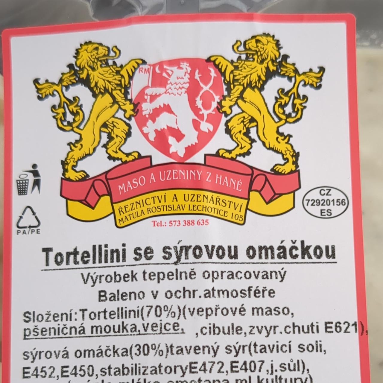 Fotografie - Tortellini se sýrovou omáčkou Řeznictví a uzenářství Rostislav Matula